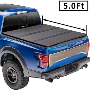 车盖板FOR 5\\' Hard Tri-Fold Tonneau Cover For Jeep Gladiator JT Truck Bed 2019-2020