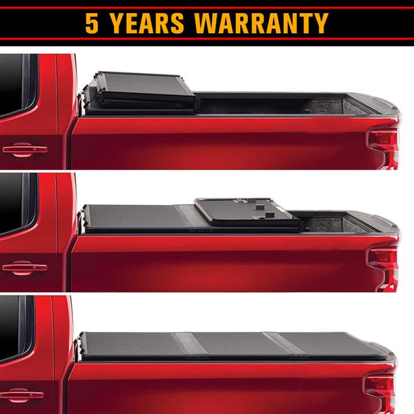 车盖板FOR 5' Hard Tri-Fold Tonneau Cover For Tacoma Truck Bed 2016-2020-8