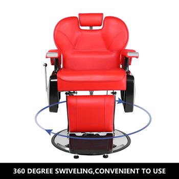 【HZ】HZ8702A经典理发大椅 红色（本产品将拆分成沙发和铁件两个包裹）