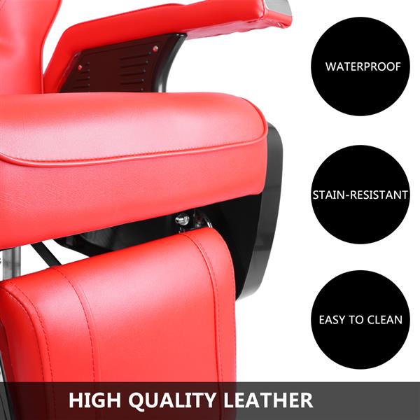 【HZ】HZ8702A经典理发大椅 红色（本产品将拆分成沙发和铁件两个包裹）-55