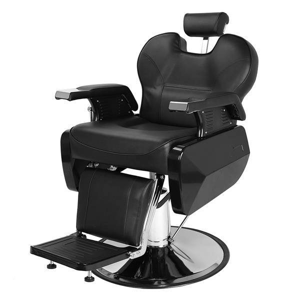 【HZ】HZ8702A经典理发大椅 黑色（本产品将拆分成沙发和铁件两个包裹）-4