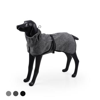 中大型犬宠物户外保暖夹克，抓绒秋冬户外宠物衣服-深灰色-M码