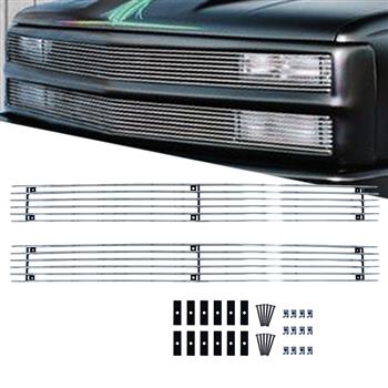 适用于1994-1999 Chevy C/K Pickup/Suburban/Tahoe (6 Bars)铝 汽车中网 2片 C65706A