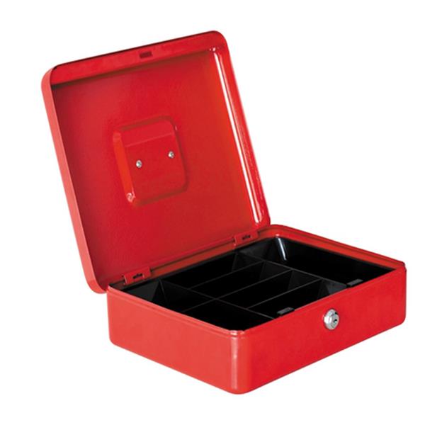 CB152 不锈钢金属小钱箱 保险箱 红色-2