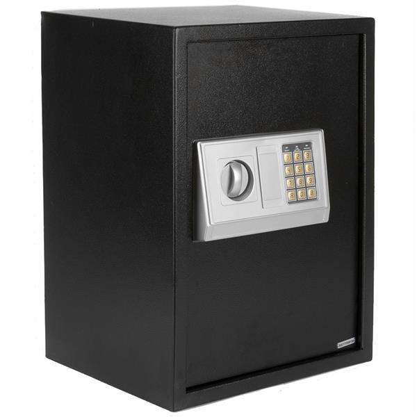 家用商务电子密码保险柜 E50EA 黑色箱体 银灰色面板-2