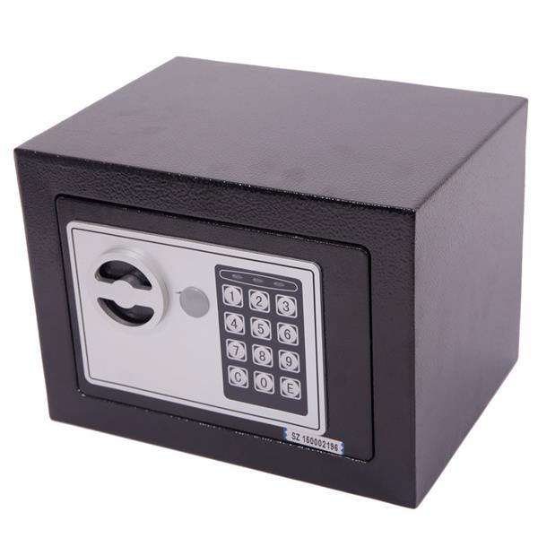 17E家用 电子密码保险箱 黑色箱体 银灰色面板【不含电池】可替换编码：13026146-4