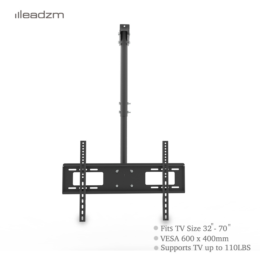 LEADZM TMC-7006 Ceiling Mount TV Wall Bracket Roof Rack Pole Retractable For 32"-70" Flat Screen
