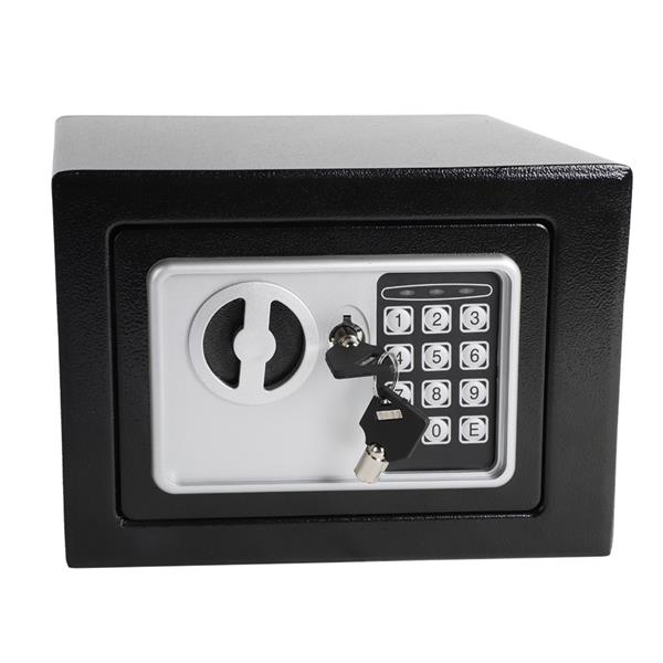 用入墙式电子密码迷你小保险箱保险柜-17EF-黑色-8