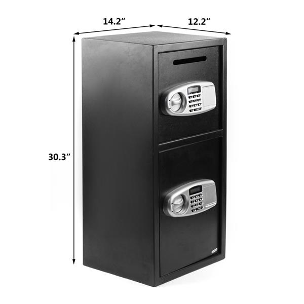DS77TE 大型保险箱 投币箱  黑色箱体 银灰色面板 A级 包装升级-9