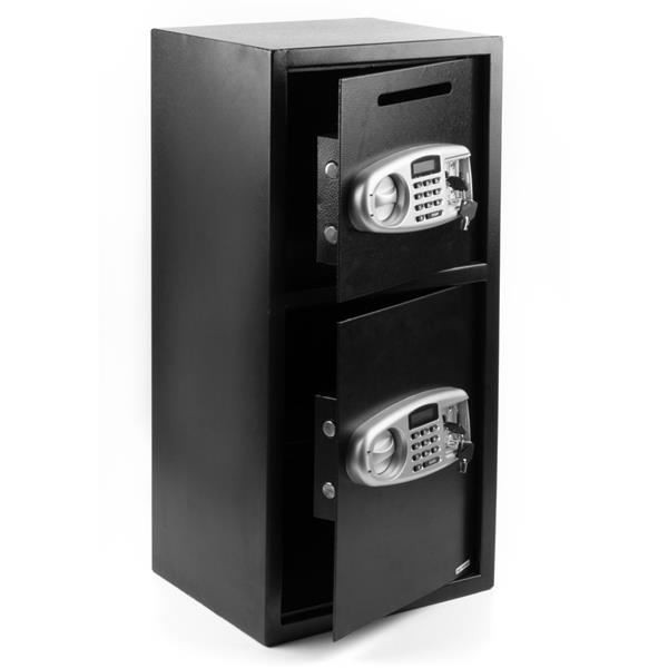 DS77TE 大型保险箱 投币箱  黑色箱体 银灰色面板 A级 包装升级-4