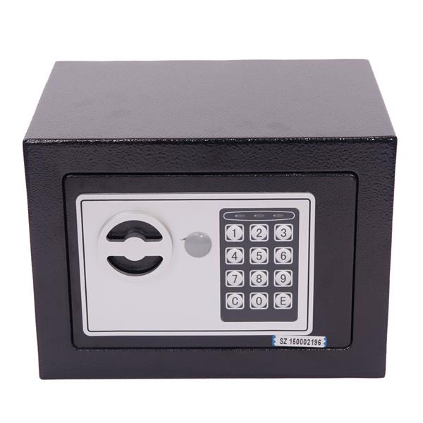 17E家用 电子密码保险箱 黑色箱体 银灰色面板【不含电池】可替换编码：13026146-2