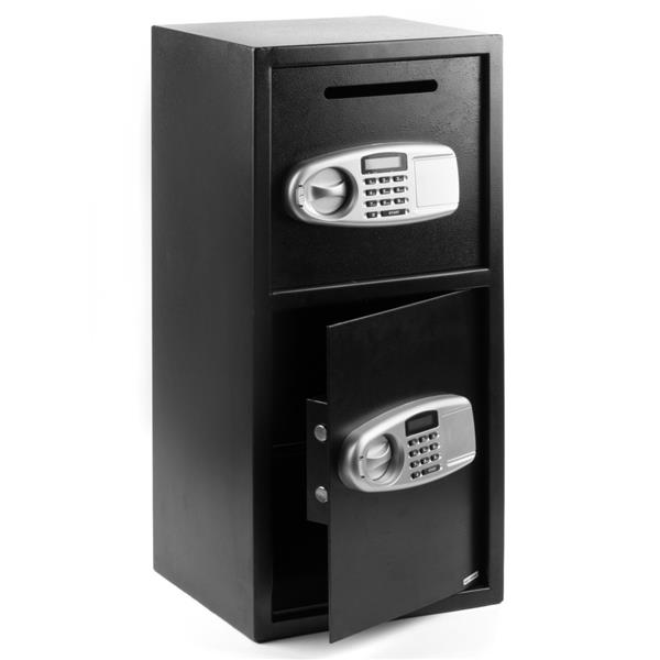 DS77TE 大型保险箱 投币箱  黑色箱体 银灰色面板 A级 包装升级-2