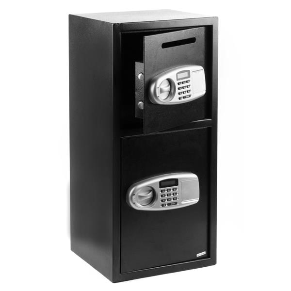 DS77TE 大型保险箱 投币箱  黑色箱体 银灰色面板 A级 包装升级-5