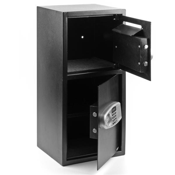 DS77TE 大型保险箱 投币箱  黑色箱体 银灰色面板 A级 包装升级-10