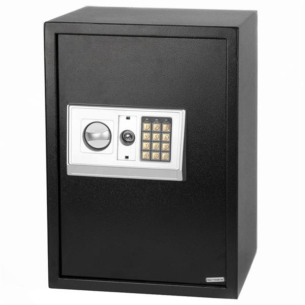 家用商务电子密码保险柜 E50EA 黑色箱体 银灰色面板-1