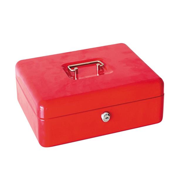 CB152 不锈钢金属小钱箱 保险箱 红色-1