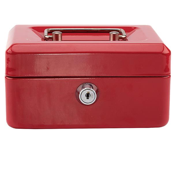 CB152 不锈钢金属小钱箱 保险箱 红色-13