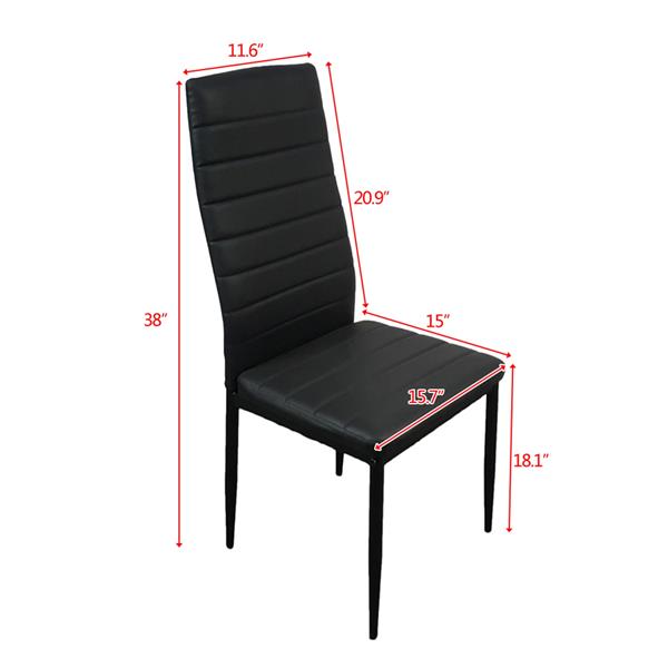 4pcs 高靠背横线餐椅 黑色（可与55761004捆绑售卖，也可单独售卖）-9
