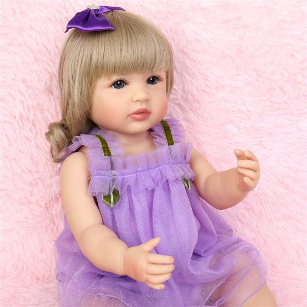 【KRT】全胶仿真娃娃：22英寸 紫色蕾丝裙-11