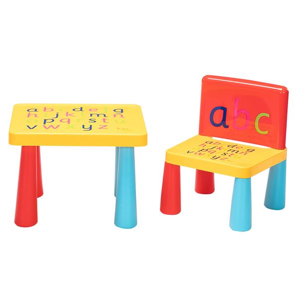 塑料儿童桌椅一桌一椅 缩小版 蘑菇腿【40x35x30】-1