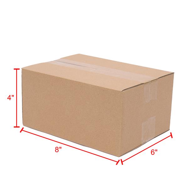 【物料】100个瓦楞纸包装盒8x6x4"（20.3*15.2*10cm）黄色-17