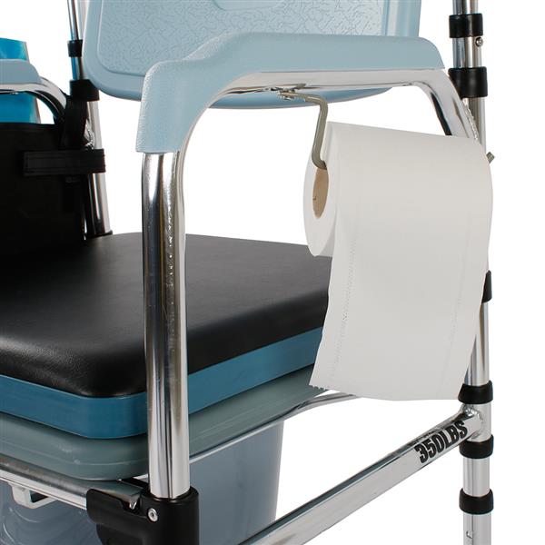 四合一多功能铝合金便盆老人坐便椅孕妇座便器可折叠洗澡椅残疾人马桶椅轮椅-CST-2069-11