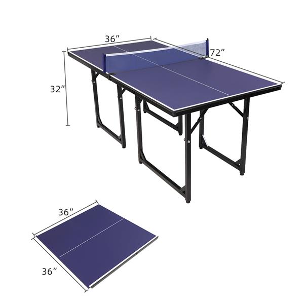 【XD】XD-085儿童乒乓球台（183*91.5*76.5cm）紫蓝色-7