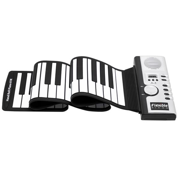 61键便携式手卷钢琴带喇叭硅胶电子琴-11