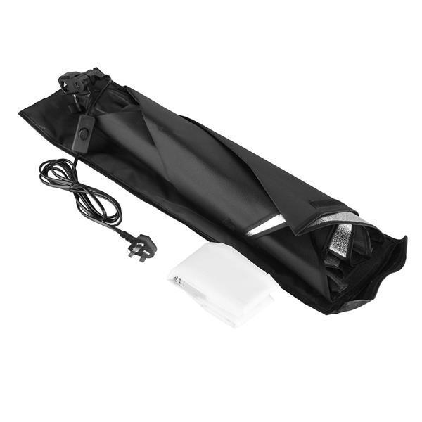 [英规]Vamery 220V 45W 白伞+黑银伞+柔光箱+背景布支架4灯套装-5