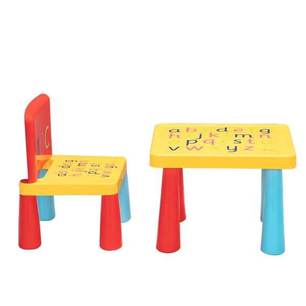 塑料儿童桌椅一桌一椅 缩小版 蘑菇腿【40x35x30】-20
