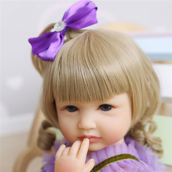 【KRT】全胶仿真娃娃：22英寸 紫色蕾丝裙-4