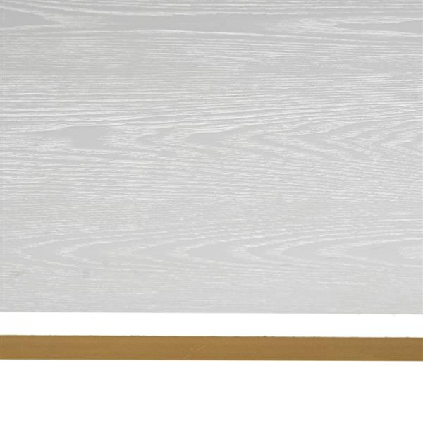 HODELY 两层30cm高白色面板金色桌脚铁艺玄关桌（MH-JJ033）-2