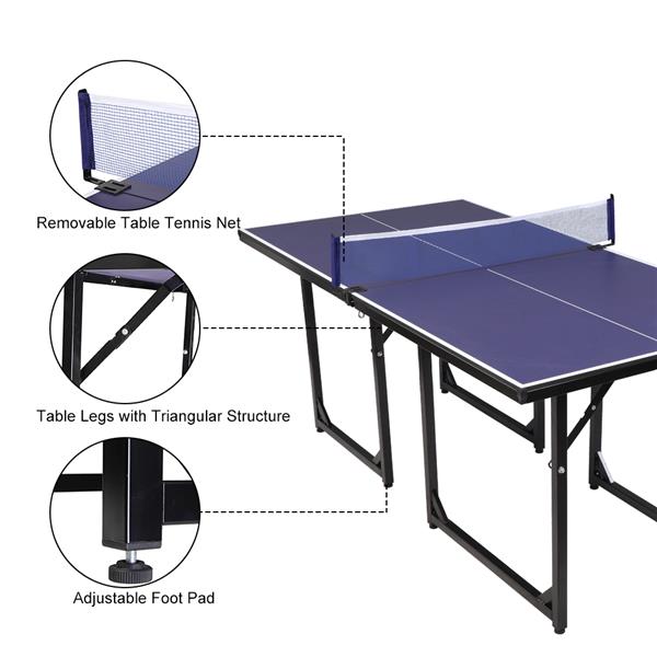 【XD】XD-085儿童乒乓球台（183*91.5*76.5cm）紫蓝色-28