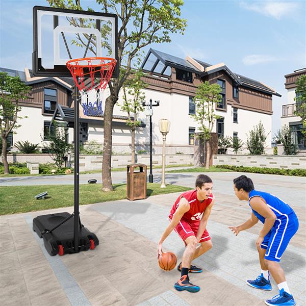 【LX】LX-B03S 便携式可移动青少年PVC透明板 室内外篮球架（篮筐调节高度1.2m-2.1m） 最大适用7#球-25