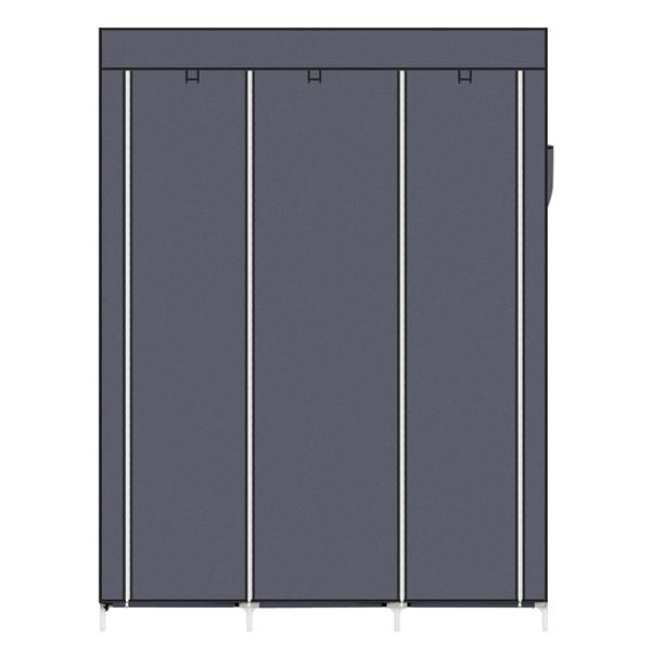 无纺布衣柜4层10格130 x 45 x 167cm-灰色-7