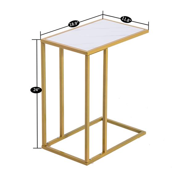 白色大理石系列 C Table 边几 懒人桌【30x48x61cm】-14