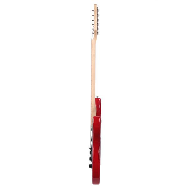 ST黑护板电吉他(红色)+音响+包+背带+拨片+摇把+连接线+扳手工具-4