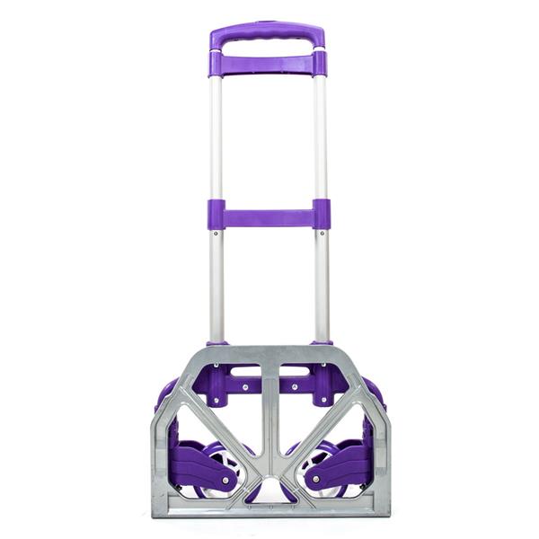 便携可折叠伸缩型拉杆车手推车行李车 紫色-11