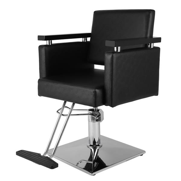 PVC皮革 木制扶手 镀铬钢底座 方形底座 150kg 黑色 HZ8803 理发椅-13