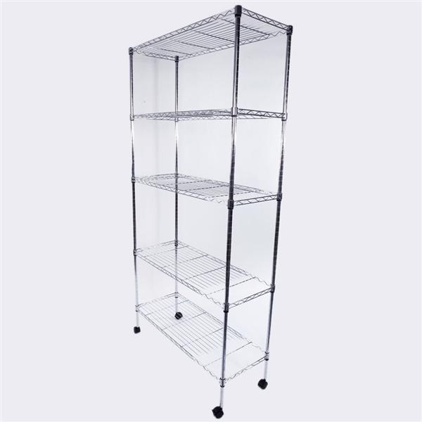 五层金属家用层架 165*90*35 银色-6