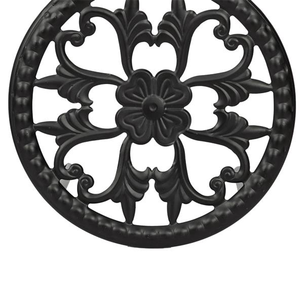 4个装4-1黑色烤漆印花图案圆形铁艺植物架（YH-HJ015）-12