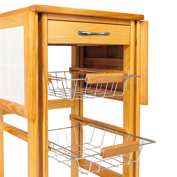 可移动、可折叠式厨房桌&餐车-沙比利色-9