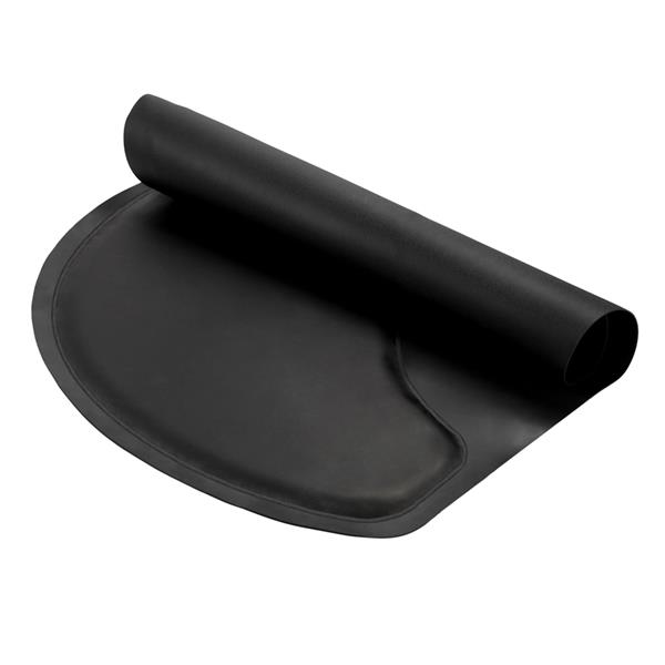 【MYD】发廊理发铺椅美发沙龙抗疲劳地板垫 3′x5′x1/2"半圆形 黑色-2