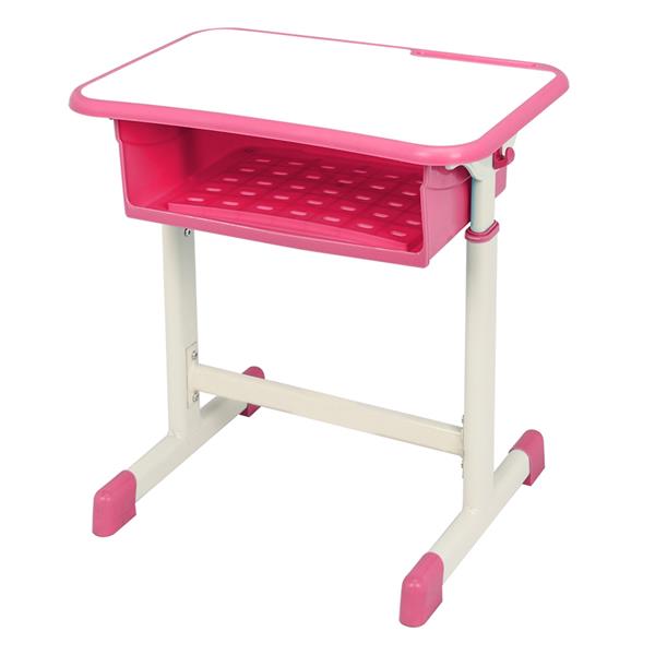 可调升降学生桌椅套装 粉红色 【60x40x(63-75)cm】-17