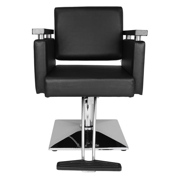 PVC皮革 木制扶手 镀铬钢底座 方形底座 150kg 黑色 HZ8803 理发椅-6
