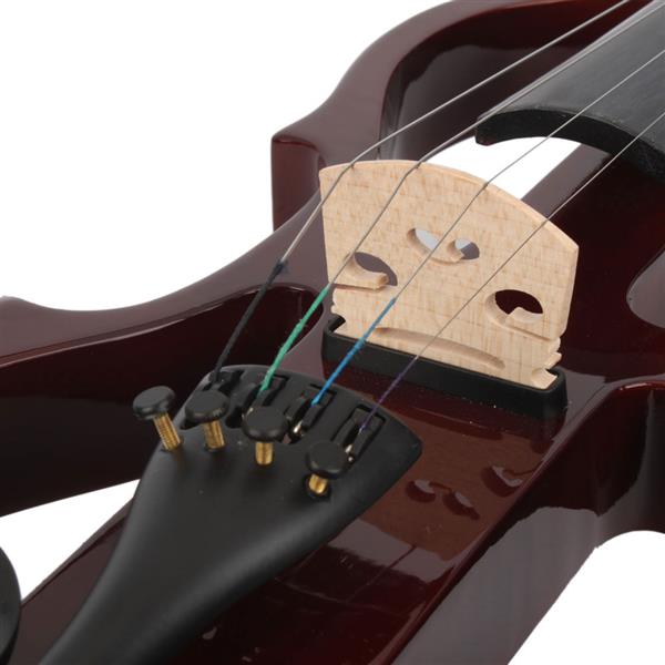 4/4 棕色钢琴烤漆电声小提琴+盒+琴弓+松香+耳机+连接线 V-002-20