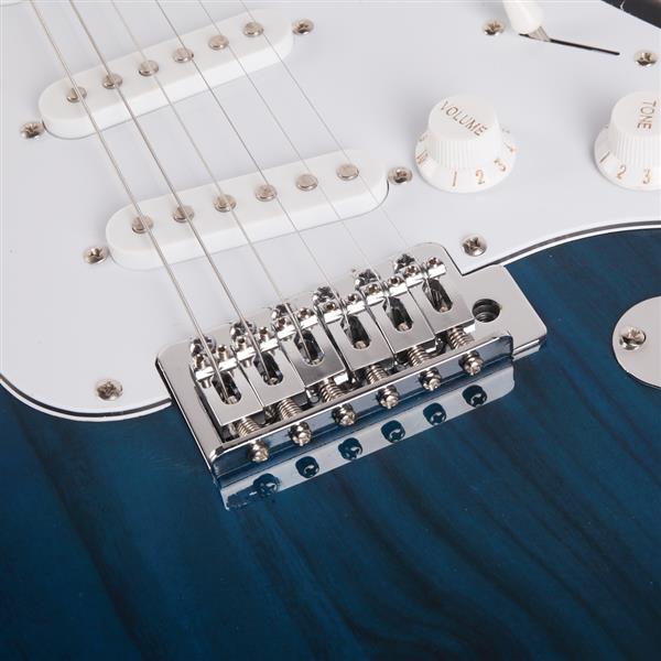ST玫瑰木指板电吉他(化蓝色)+包+背带+拨片+摇把+连接线+扳手工具-10