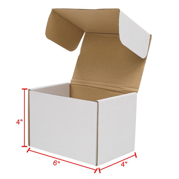 【物料】50个瓦楞纸包装盒6x4x4"（15.2*10*10cm）外白内黄-2