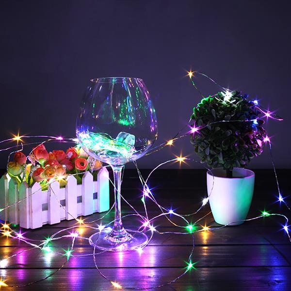 LED迷你瓶塞灯串 酒吧装饰发光LED玻璃瓶口灯串  2米20灯  彩色-8
