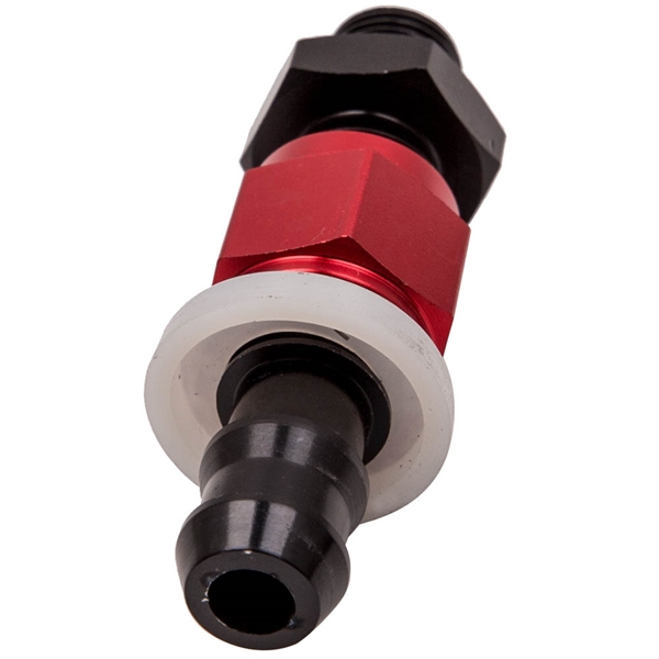油管Oil Lines -6AN Fitting Adjustable 0-100psi Gauge Oil Fuel Pressure Regulator Kit Black/Red-3